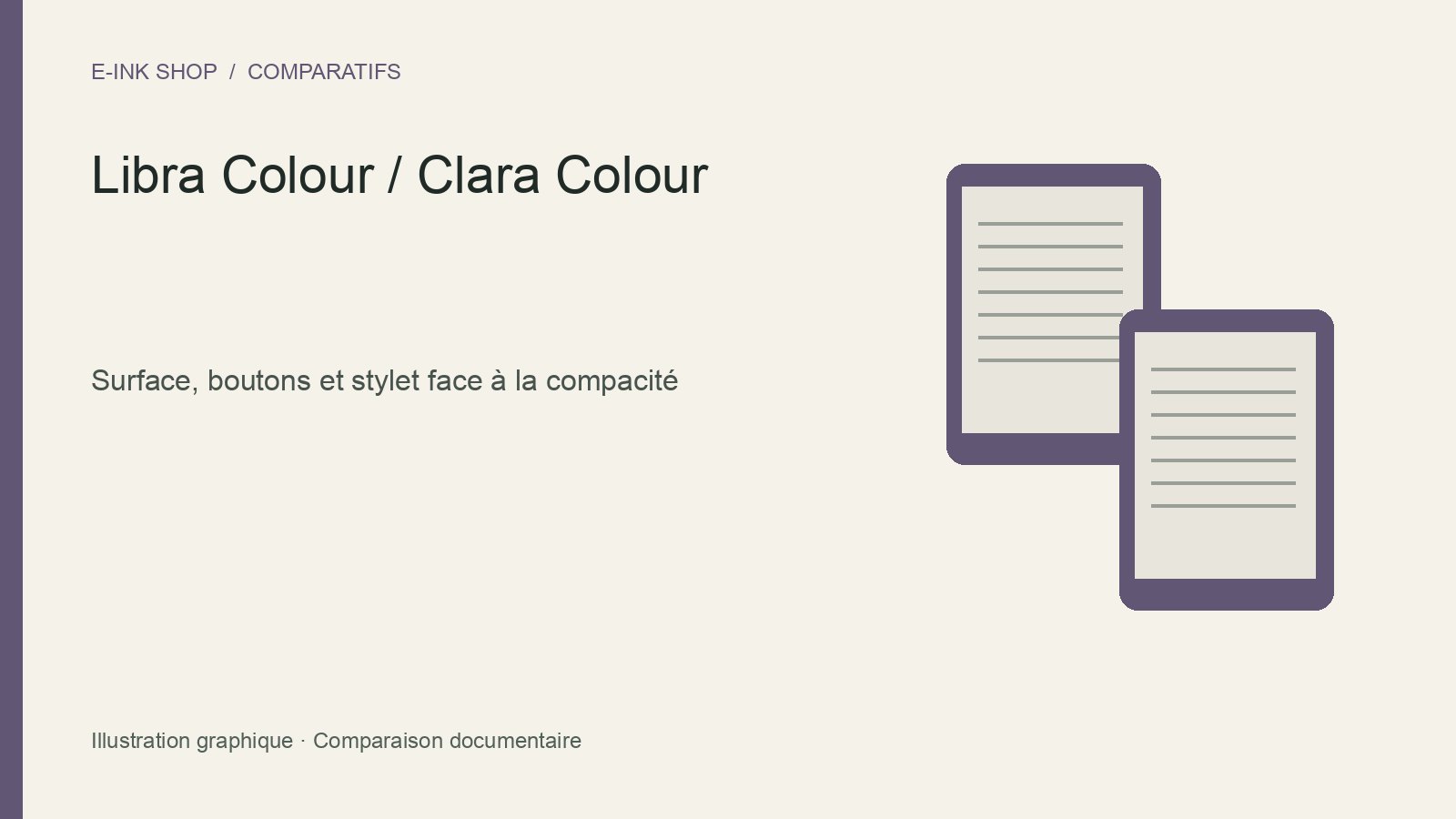 Comparatif Kobo Libra Colour et Kobo Clara Colour — illustration graphique