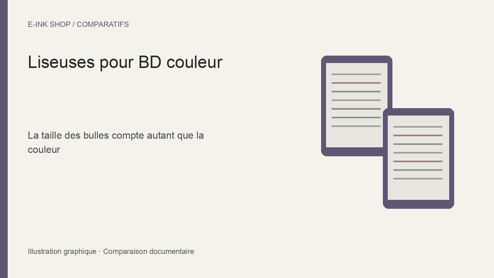 Illustration graphique originale : Liseuses pour BD couleur