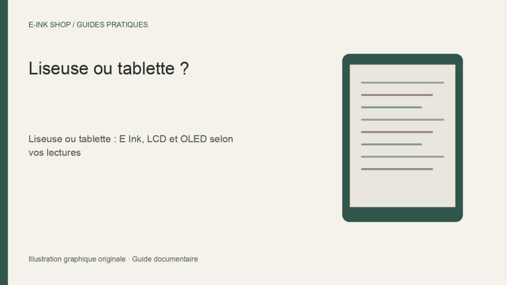 Illustration graphique : Liseuse ou tablette ?