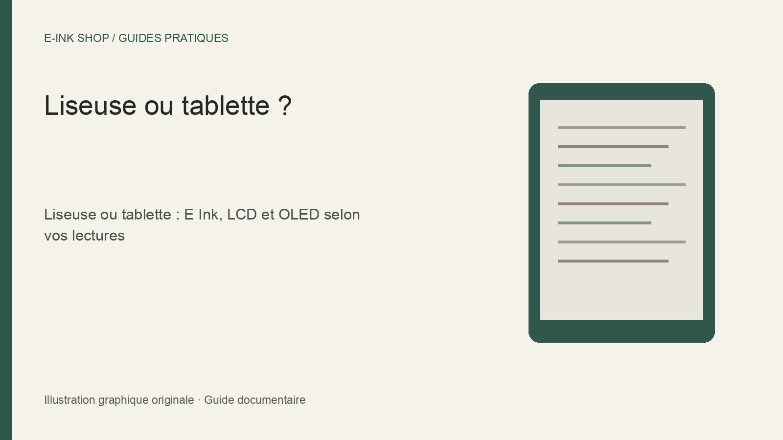 Illustration graphique : Liseuse ou tablette ?
